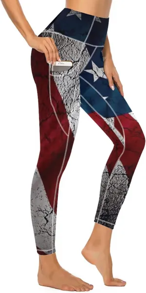 QIVICIMA Womens High Waist Workout Leggings Halloween Christmas Gym Plaid Printed Tummy Control Yoga Pants with Pockets
