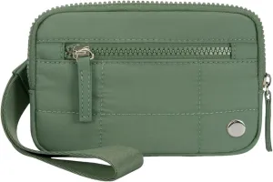 Quilted Wristlet Purse for Women Wallet with 3 Zipper Purse for Credit Card Holder Wristlet Zip Mini Pouch Wallet (B)