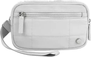 Quilted Wristlet Purse for Women Wallet with 3 Zipper Purse for Credit Card Holder Wristlet Zip Mini Pouch Wallet (C)