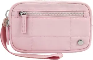 Quilted Wristlet Purse for Women Wallet with 3 Zipper Purse for Credit Card Holder Wristlet Zip Mini Pouch Wallet (E)