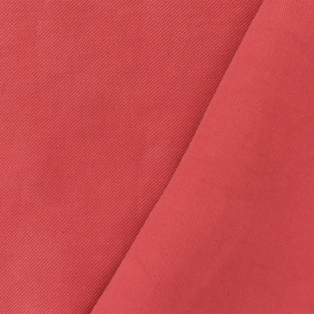 Red Famous Designer Rayon-Poly Sand washed Twill Fabric