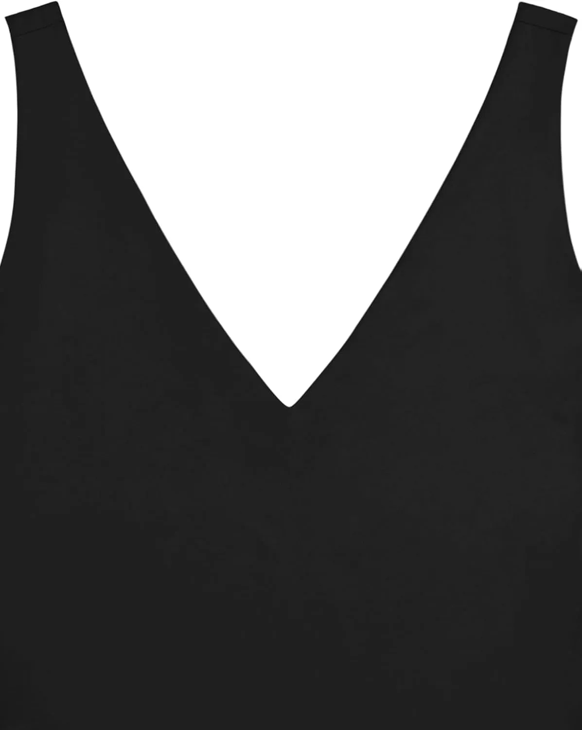 REORIA Butsmooth Womens Trendy Sexy Plunge Deep V Neck Sleeveless V Backless Slim Fit Going Out Crop Tank Tops