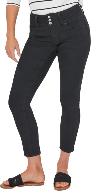 Royalty For Me Women's Petite Wannabettabutt 3 Button Skinny Ankle Jean with Recycled Fiber