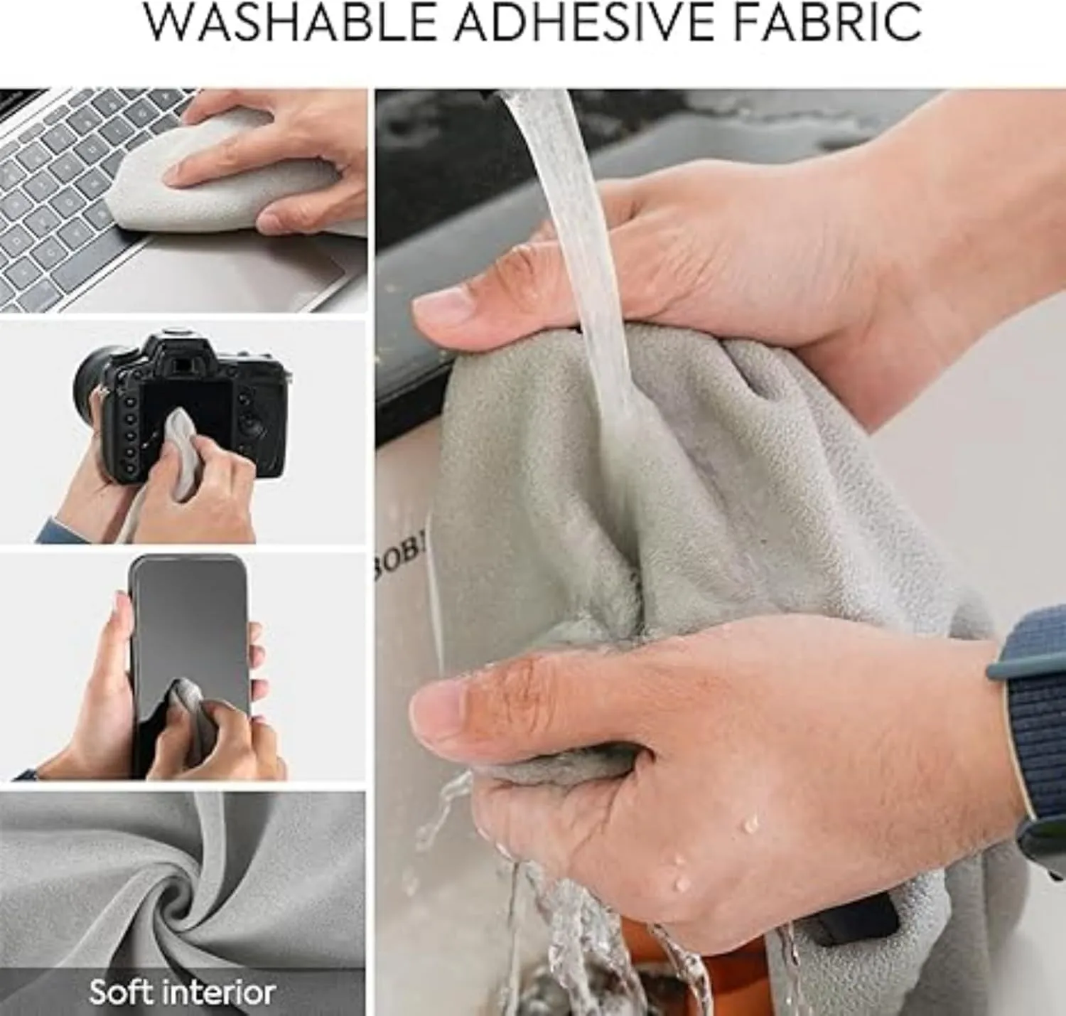 Self-Adhesive Camera Lens Wrap  Anti-Scratch Protective Cloth, Camera Wrap Lens pouche for DSLR, Phone, Laptop, and Accessories  21.65x21.65 inch Large, Multictional Capacity Magic Wrap