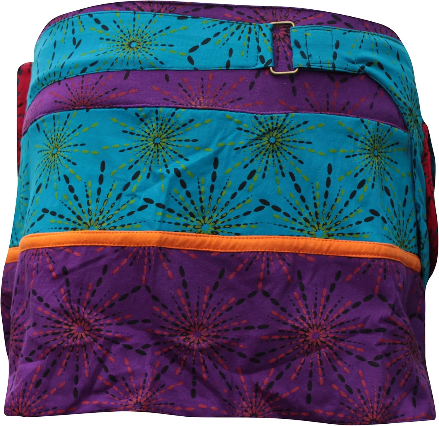 Shopoholic Fashion Womens Reversible Both Side Wrap Round Hippy Popper Skirt