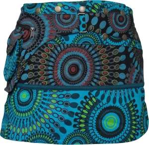 Shopoholic Fashion Womens Reversible Both Side Wrap Round Hippy Popper Skirt