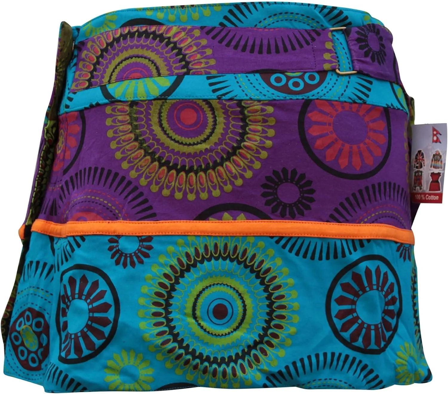 Shopoholic Fashion Womens Reversible Both Side Wrap Round Hippy Popper Skirt