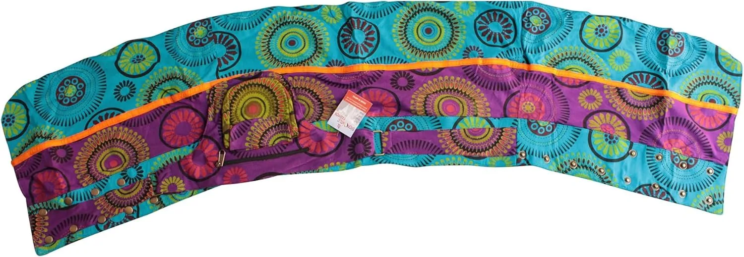 Shopoholic Fashion Womens Reversible Both Side Wrap Round Hippy Popper Skirt
