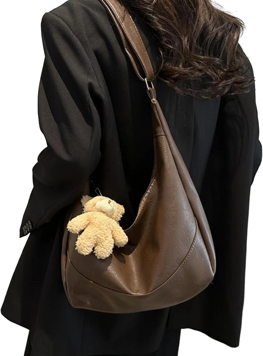 shoulder handbag,Large Capacity Shoulder Bag for Work Outdoor and Travel PU Leather Crossbdoy Purse Sling Bag