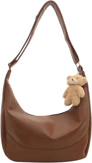 shoulder handbag,Large Capacity Shoulder Bag for Work Outdoor and Travel PU Leather Crossbdoy Purse Sling Bag