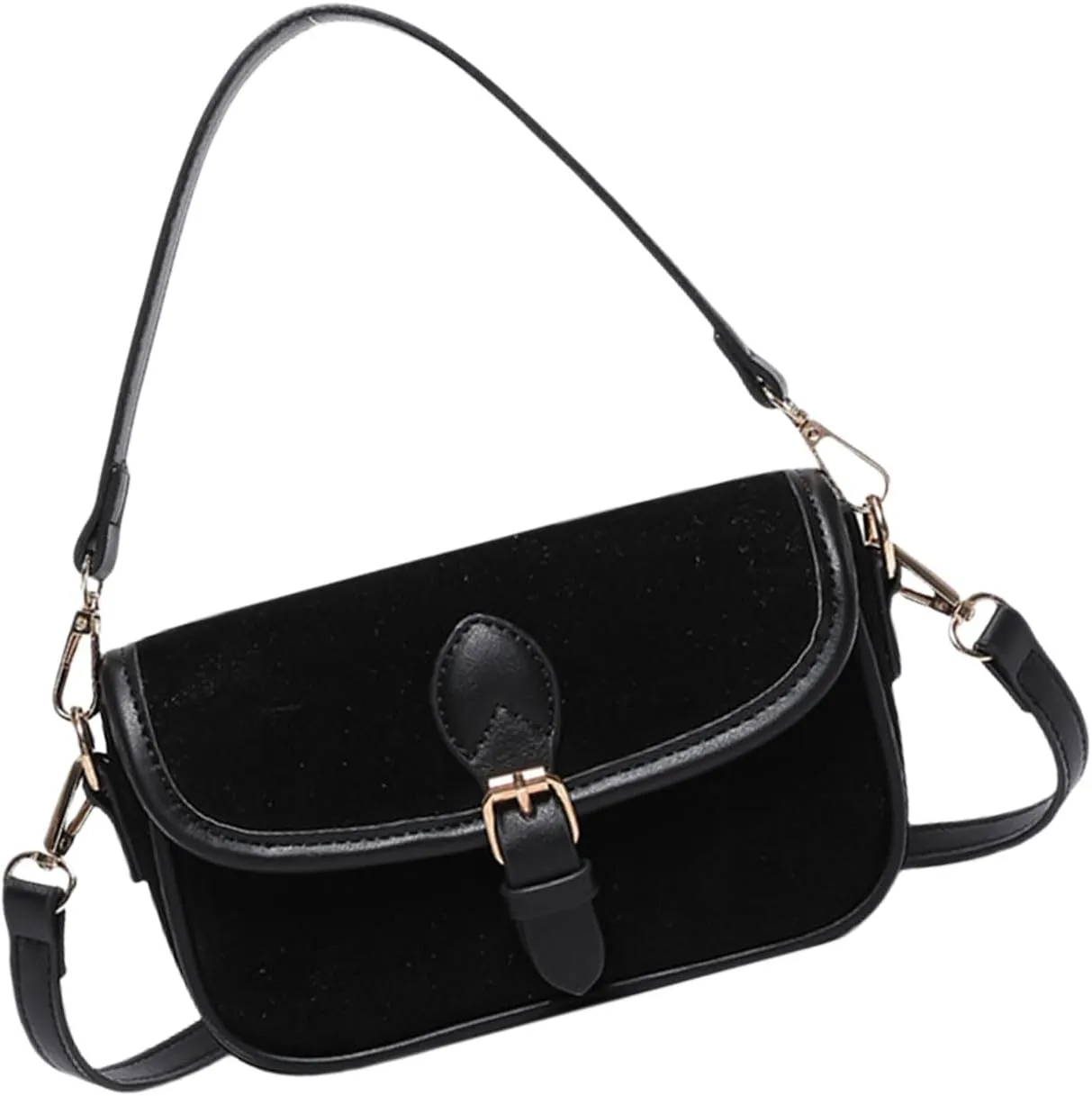 Shoulder HandbagWomen Vintage Faux Sueded Leather Small Crossbody Bag with Adjustable Strap Top Handle Shoulder Handbag Satchel Purse