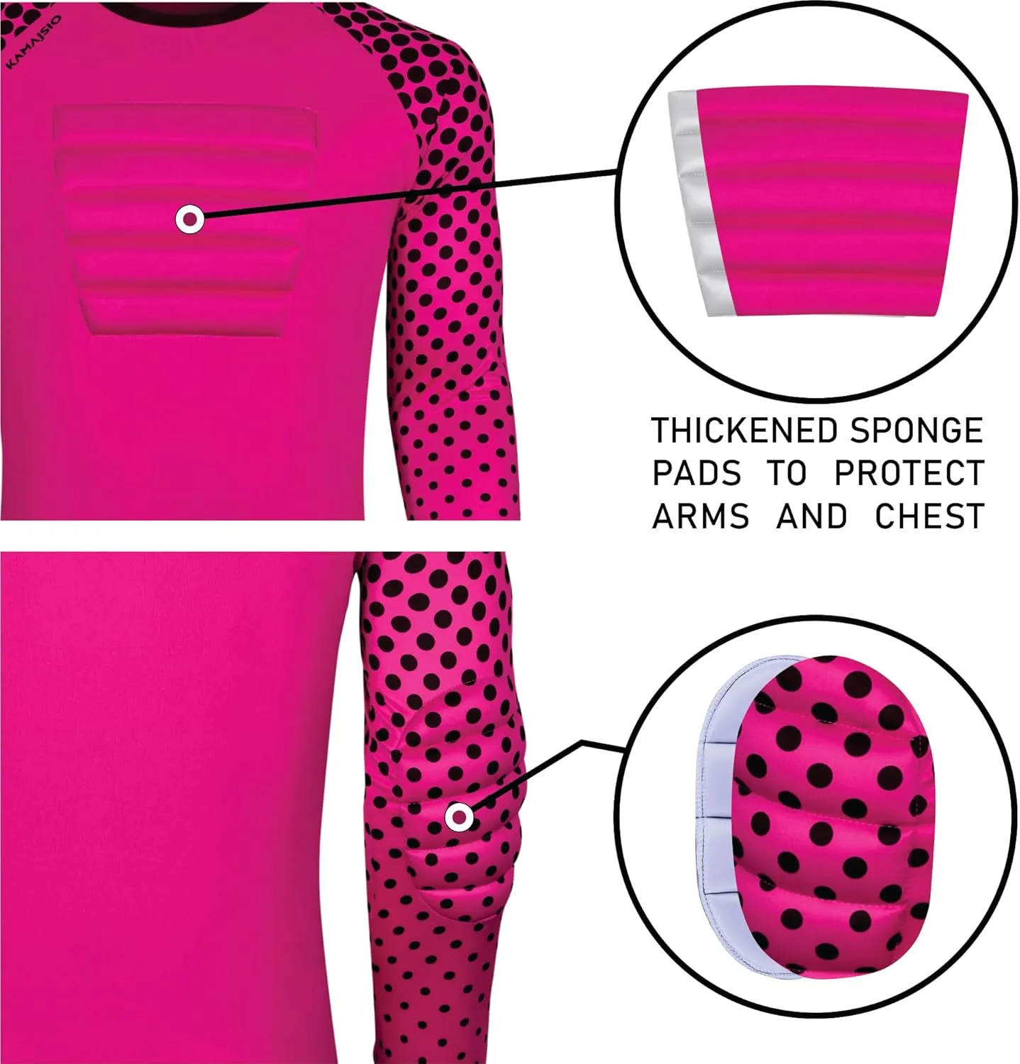 Soccer Goalie Jersey Youth - Elbow & Chest Padded Youth Soccer Goalie Jersey - Adult Football Goalkeeper Shirt
