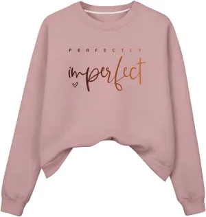 SOLY HUX Women's Letter Print Sweatshirt Long Sleeve Crewneck Casual Pullover Tops