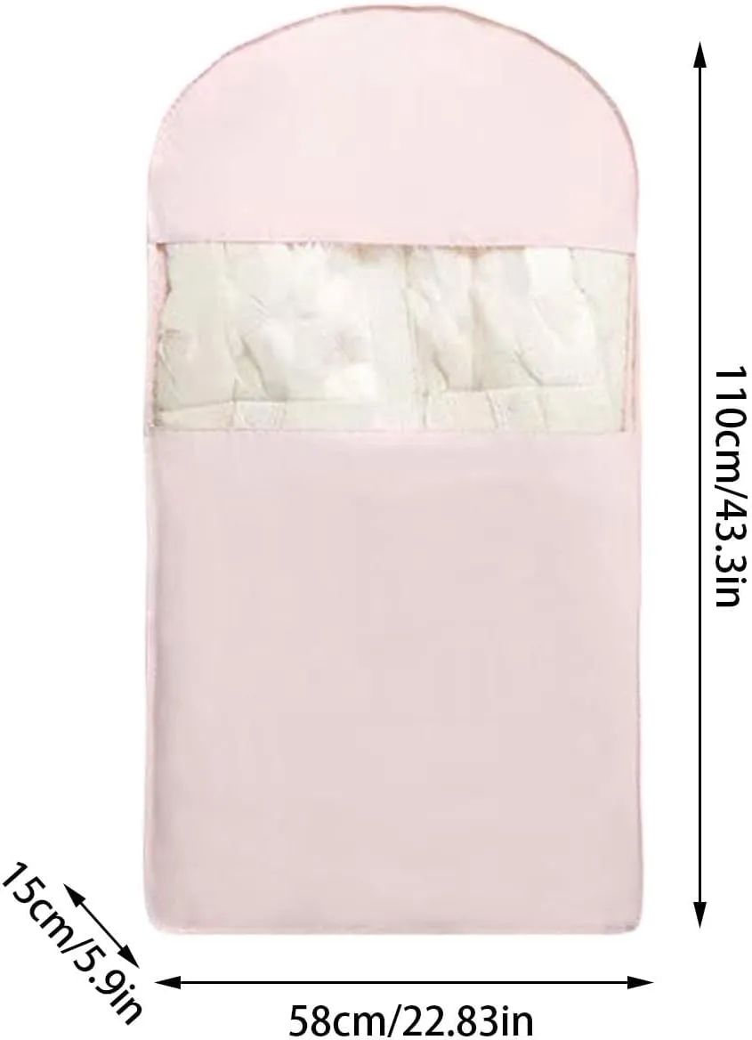 Space Saving Hanging Garment Bag with Self Compression Zipper,Space Hanging Garment Bags for Closet Storage,Water Prevention (Beige, M)