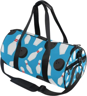 Sport Bowling Ball Blue Gym Duffle Bag for Women Men Sports Fitness Bag Workout Travel Gymnastics Dance