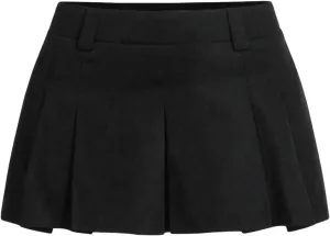 SweatyRocks Women's Low Waist Pleated Mini Skirt A Line Ruffled Skater Skirts