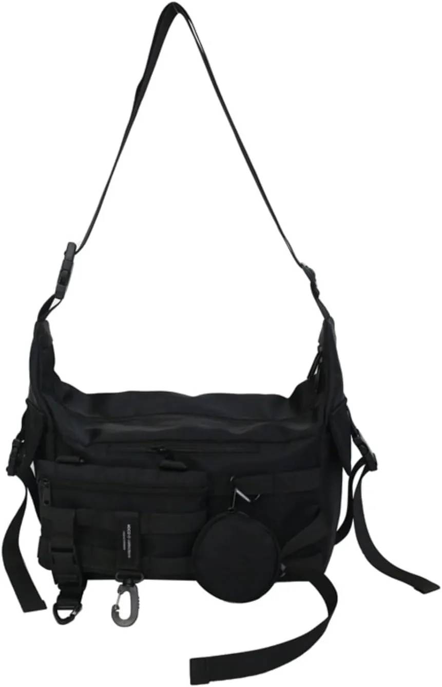 Techwear Crossbody Messenger Bag Japanese Harajuku Alt Emo Shoulder Bag Cool Hip Hop Goth Punk Streetwear