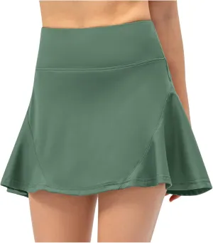 Tennis Shorts Women Workout High Waisted Tennis Skirts Solid Color Active Running Skirts Running Gym Athletic Skirt