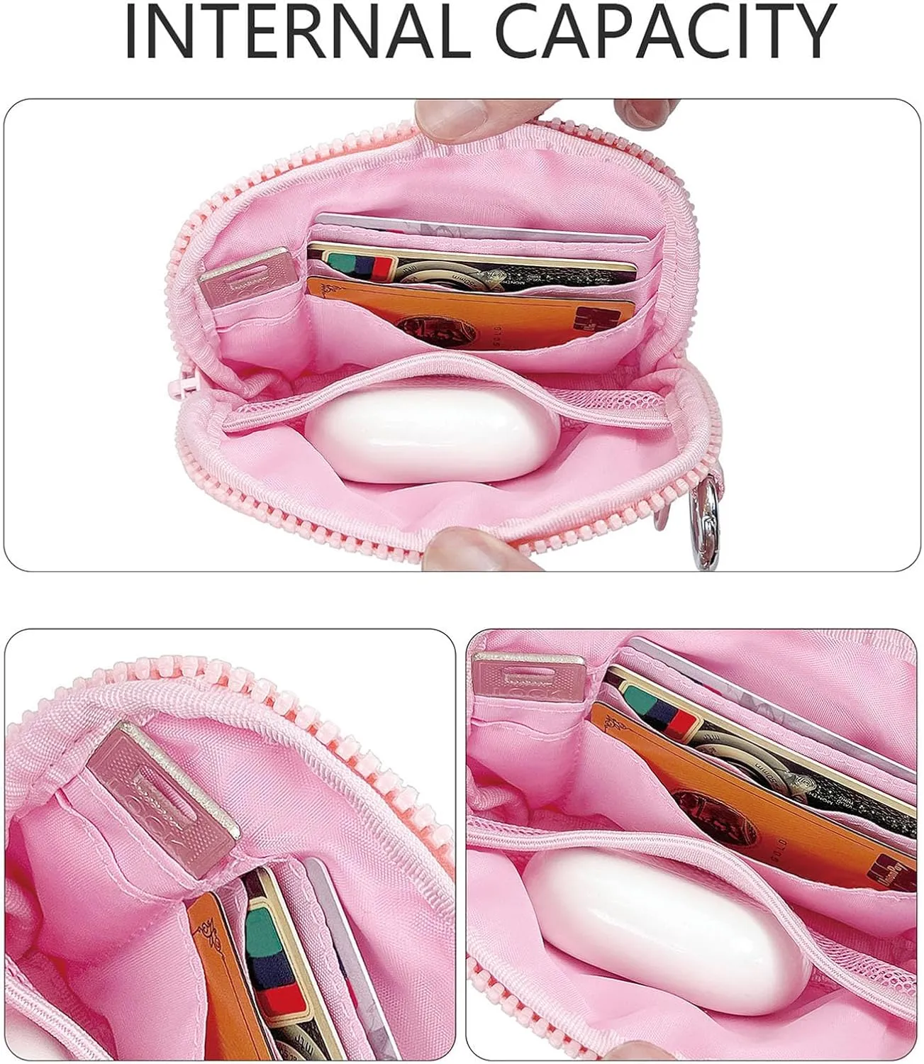 The Iris' Wallet 2nd Gen, Iris Wallet, The Iris Pouch Wristlet Zip Card Case with Id Window, Small Wristlet Wallets for Women (1Pcs* Beige with plaid)