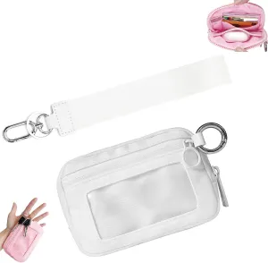 The Iris' Wallet 2nd Gen, Iris Wallet, The Iris Pouch Wristlet Zip Card Case with Id Window, Small Wristlet Wallets for Women (1Pcs* White)