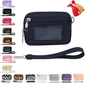 The Iris' Wallet 2nd Gen, The Iris' Wallet, Iris Wallet 2nd Gen, The Iris Pouch Wristlet With ID Window, Wristlet Pouch Wristlet Wallets for Women (A 2pcs keychain)
