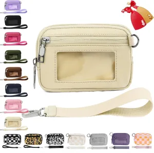 The Iris' Wallet 2nd Gen, The Iris' Wallet, Iris Wallet 2nd Gen, The Iris Pouch Wristlet With ID Window, Wristlet Pouch Wristlet Wallets for Women (E 2pcs keychain)