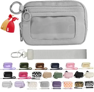 The Iris' Wallet 2nd Gen, The Iris' Wallet, The Iris Pouch Wristlet Zip Card Case With ID Window, The Iris Pouch Wristlet Rainbow Wallet, Wristlet Wallets for Women Nylon (A13)