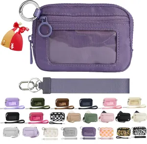 The Iris' Wallet 2nd Gen, The Iris' Wallet, The Iris Pouch Wristlet Zip Card Case With ID Window, The Iris Pouch Wristlet Rainbow Wallet, Wristlet Wallets for Women Nylon (A14)