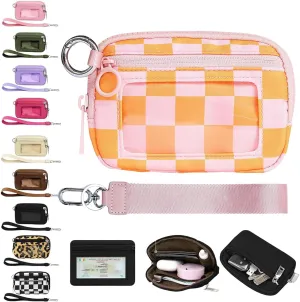 The Iris' Wallet 2nd Gen, The Iris' Wallet, The Iris Pouch Wristlet, Zippered Card Case with Id Window, Zip Card Case with ID Window (N)