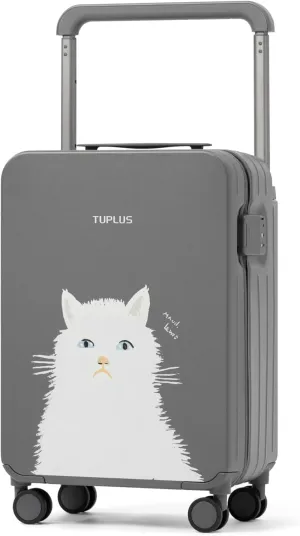 TUPLUS Suitcase Lightweight Luggage Hard Shell Suitcase with 4 Spinner Wheels Hold Check in Travel Case, Impression Series