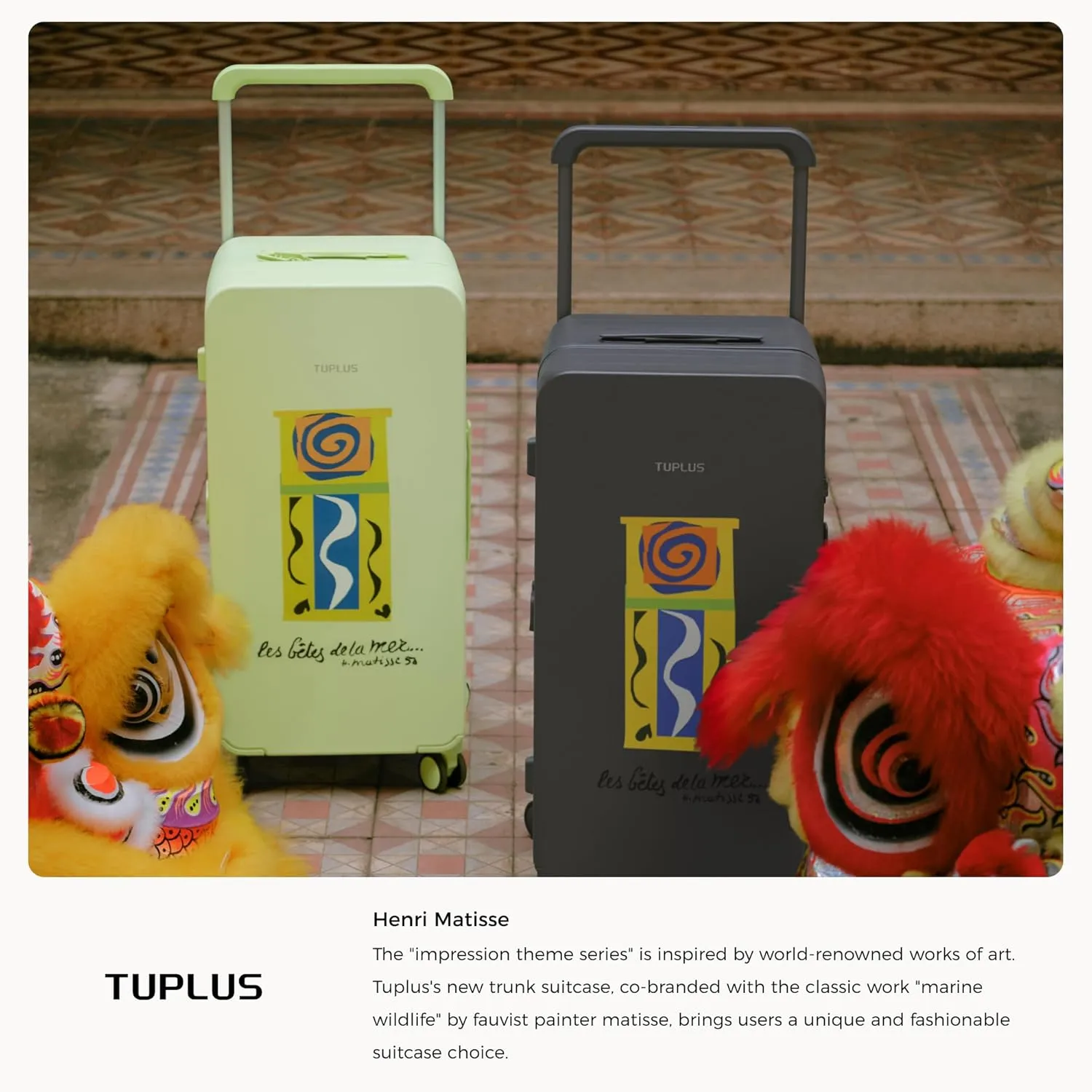 TUPLUS Suitcase Lightweight Luggage Hard Shell Suitcase with 4 Spinner Wheels Hold Check in Travel Case with TSA Lock,TRUNK Series