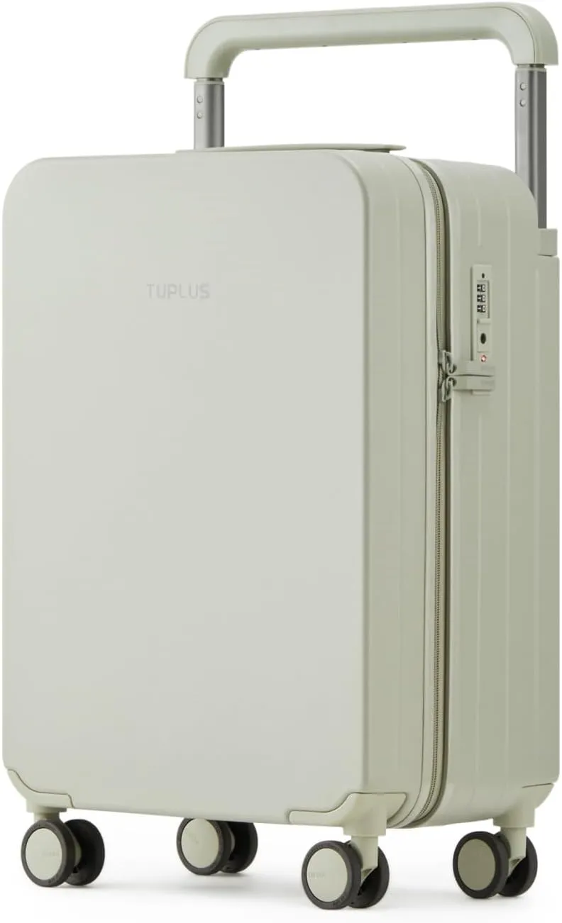 TUPLUS Suitcase Lightweight Luggage Wide Handle Carry On Luggage Hard Shell Suitcase with 4 Spinner Wheels Travel Case, Impression Plus Series