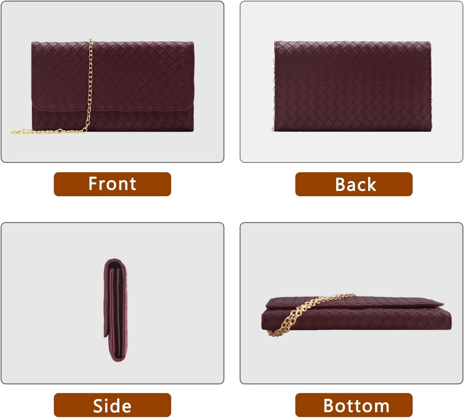 U U Crossbody Bags for Women, Handbags Cell Phone Wallet Small Purse with Credit Card Slots and Removebale Chain