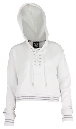Umbro Women's French Terry Mesh Hoodie, White Medium