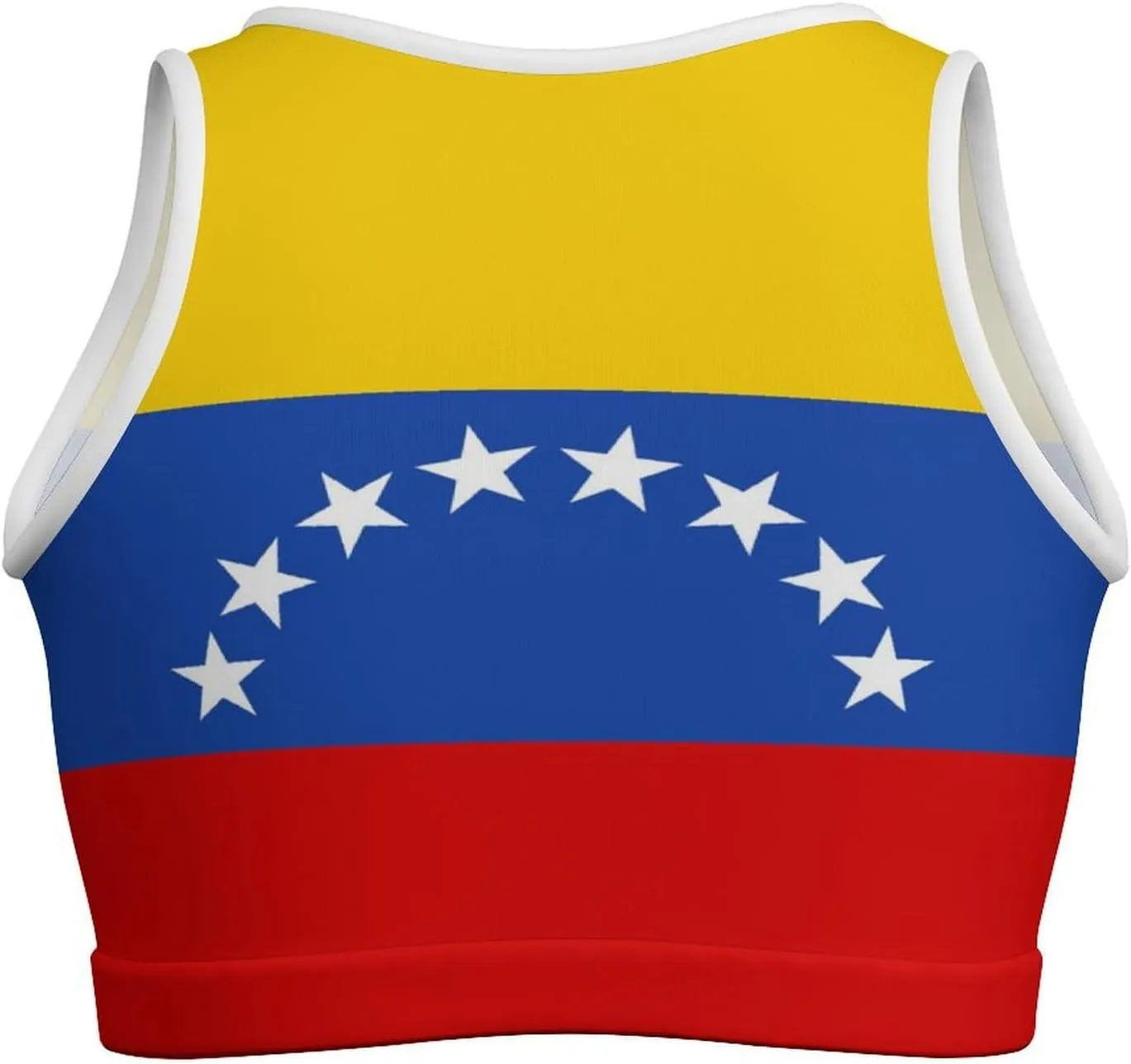 Venezuelan Flag Basic Crop Tank Tops Sleeveless Cute Crop Top for Women