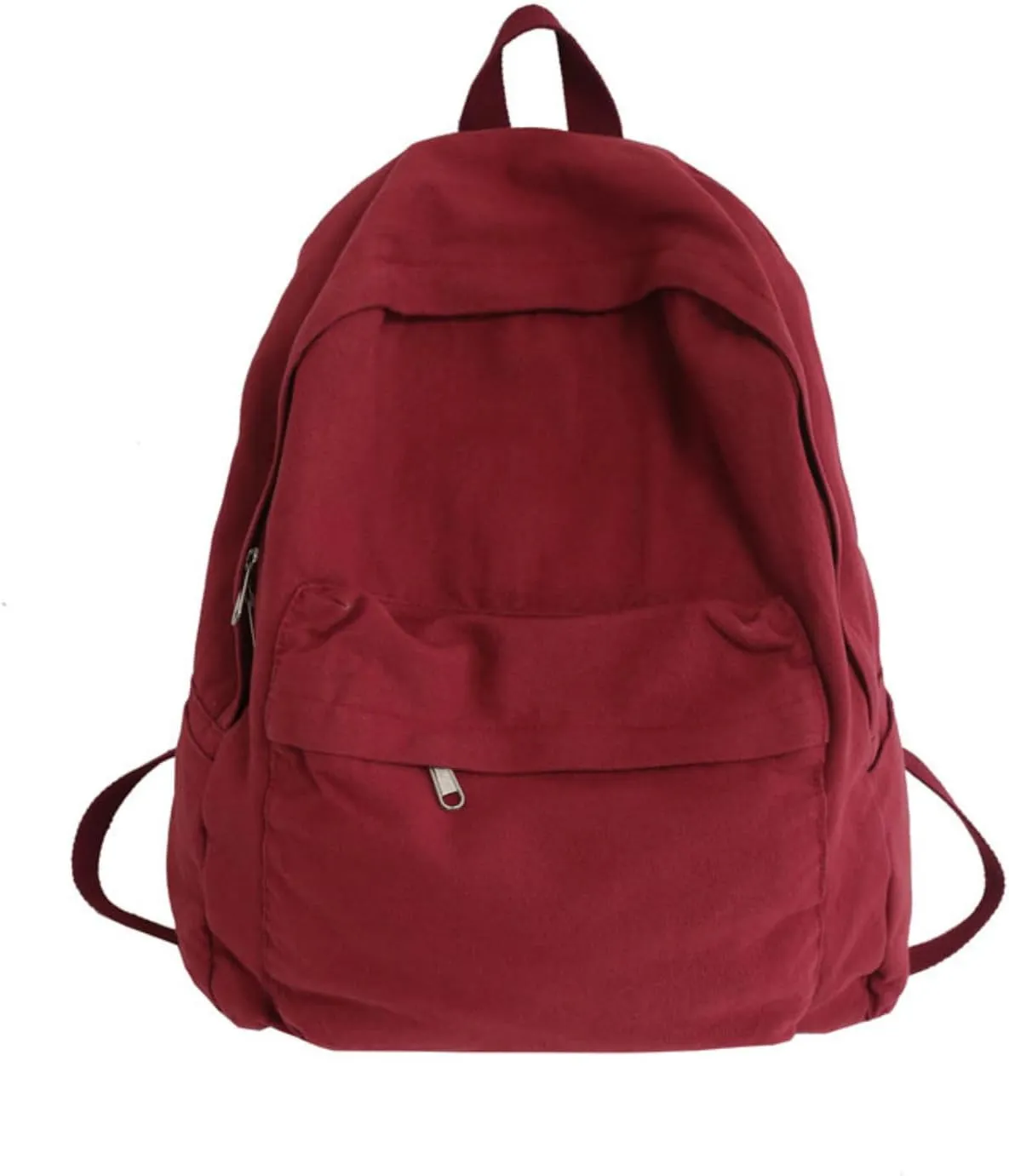 Vintage Aesthetic Canvas Backpack Preppy Backpack Japanese Harajuku Bag Fit 15.6 Laptop Travel Rucksack (Burgundy,One Size)