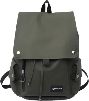 Vintage Backpack Fit 15.6 Inch Laptop Cool Retro Book Bag Japanese Techwear Alt Emo Backpack Goth Punk Rucksack (One Size,Army Green)