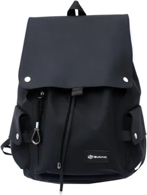 Vintage Backpack Fit 15.6 Inch Laptop Cool Retro Book Bag Japanese Techwear Alt Emo Backpack Goth Punk Rucksack (One Size,Black)