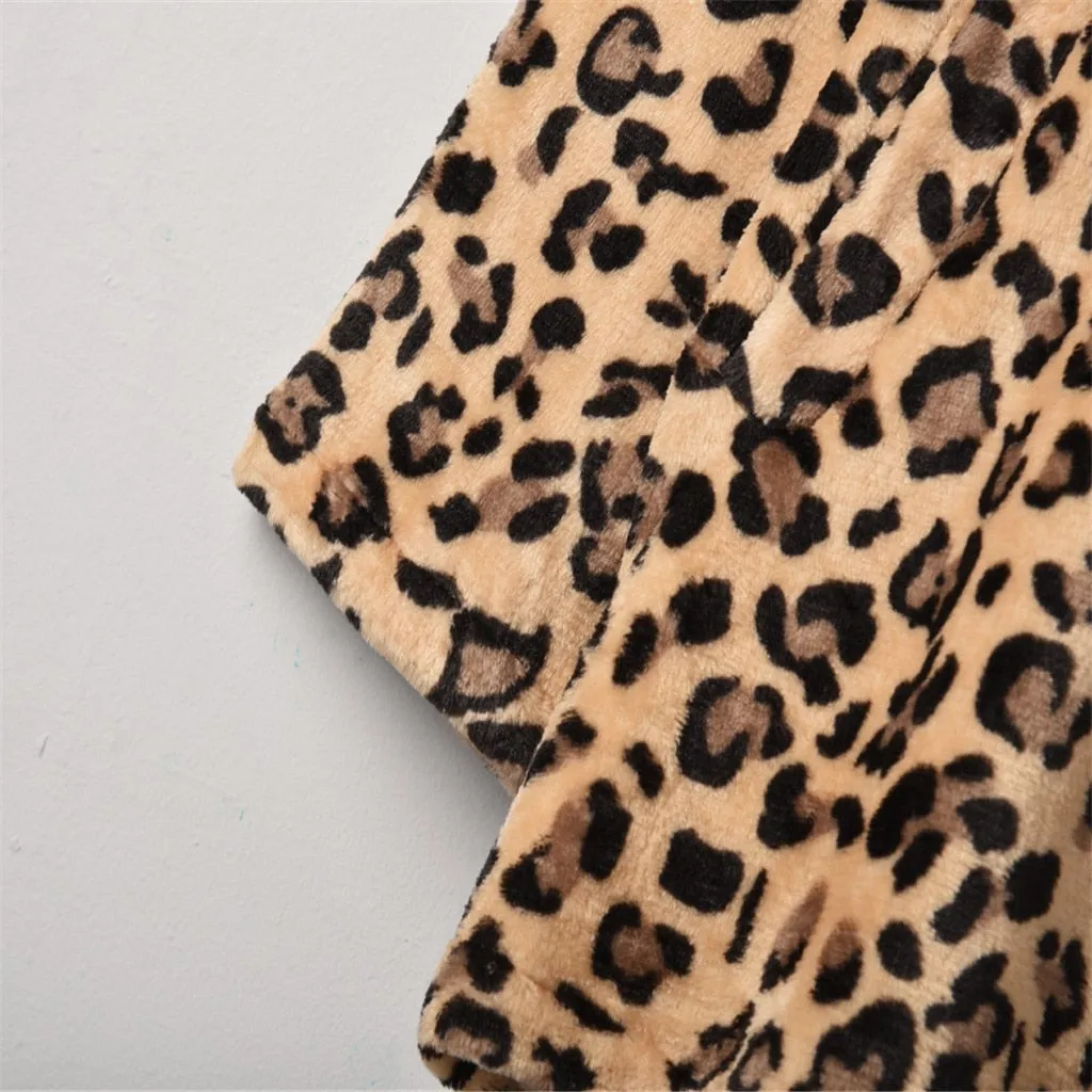 Warm Winter Leopard Faux Fur Jacket