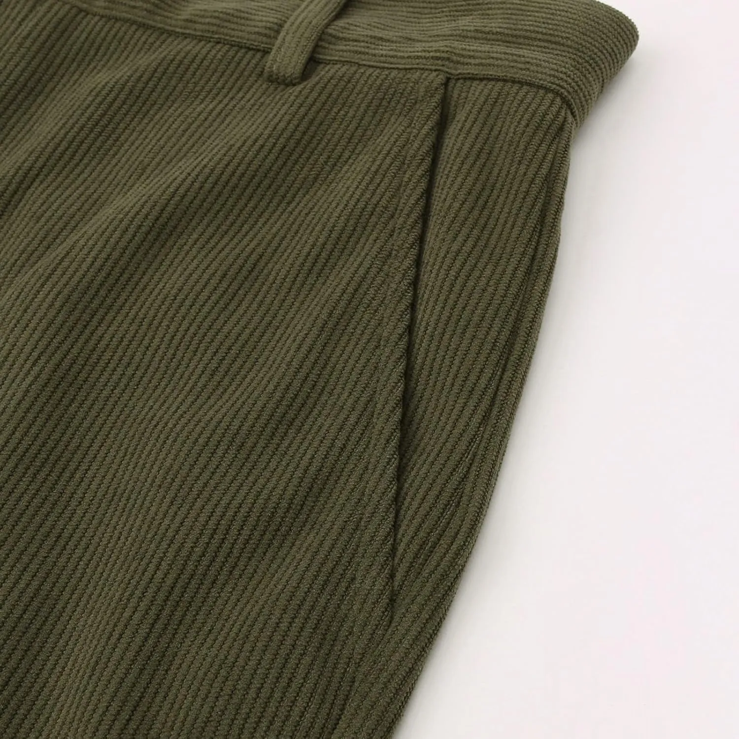 Wide Leg Pants Dress Pants Solid Color Loose Comfy Slim Fit Corduroy Elastic Waist Baggy Casual Pants with Pockets