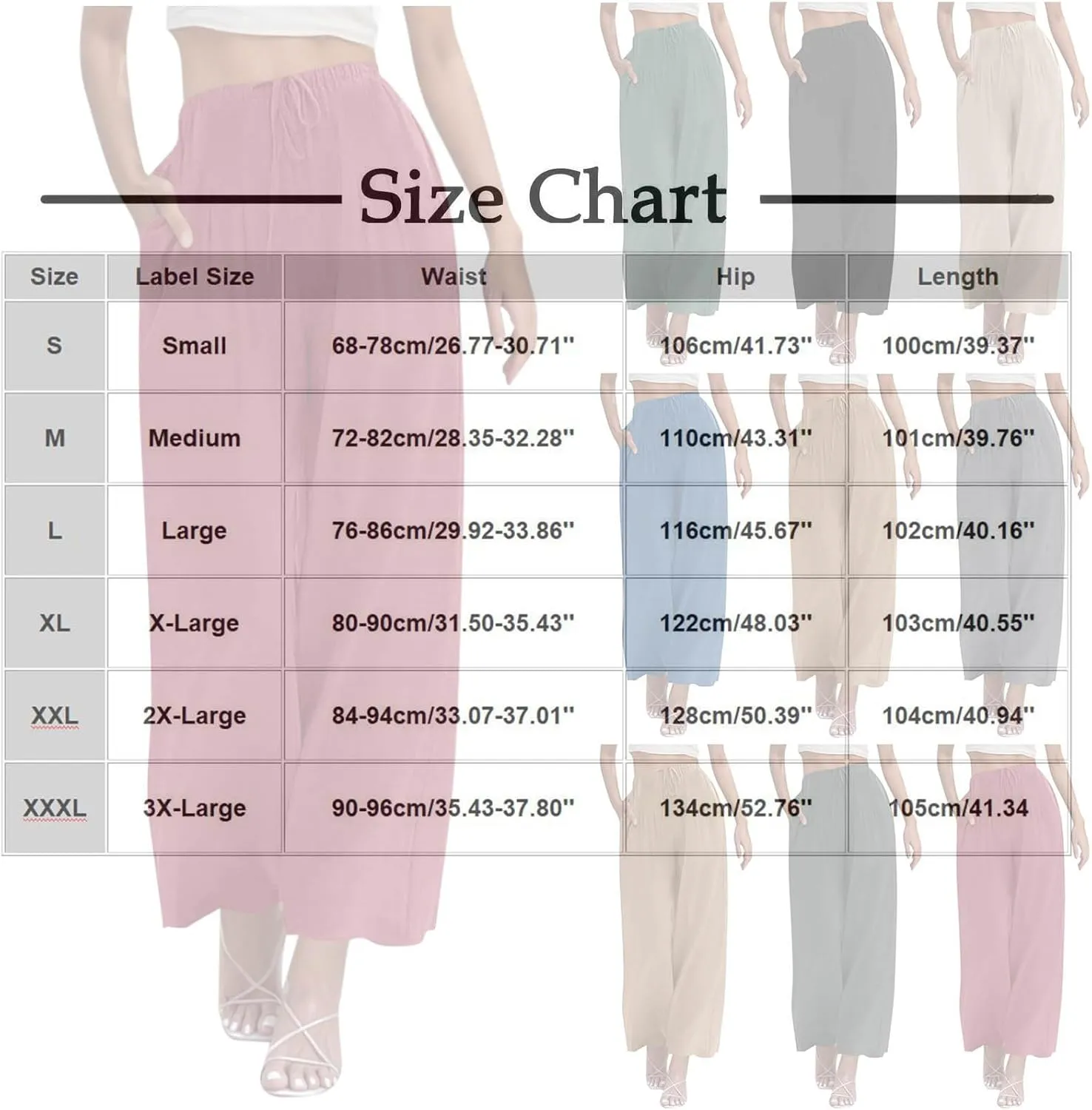Wide Leg Pants for Woman Palazzo Trousers High Waisted Drawstring Summer Casual Business Work Beach Vacation Pants