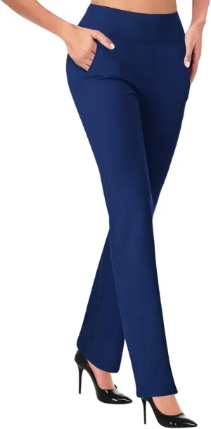 Womans Dress Pants Formal Work Trousers High Waist Slim Fit Casual Yoga Pants Stretchy Skinny Business Office Pant