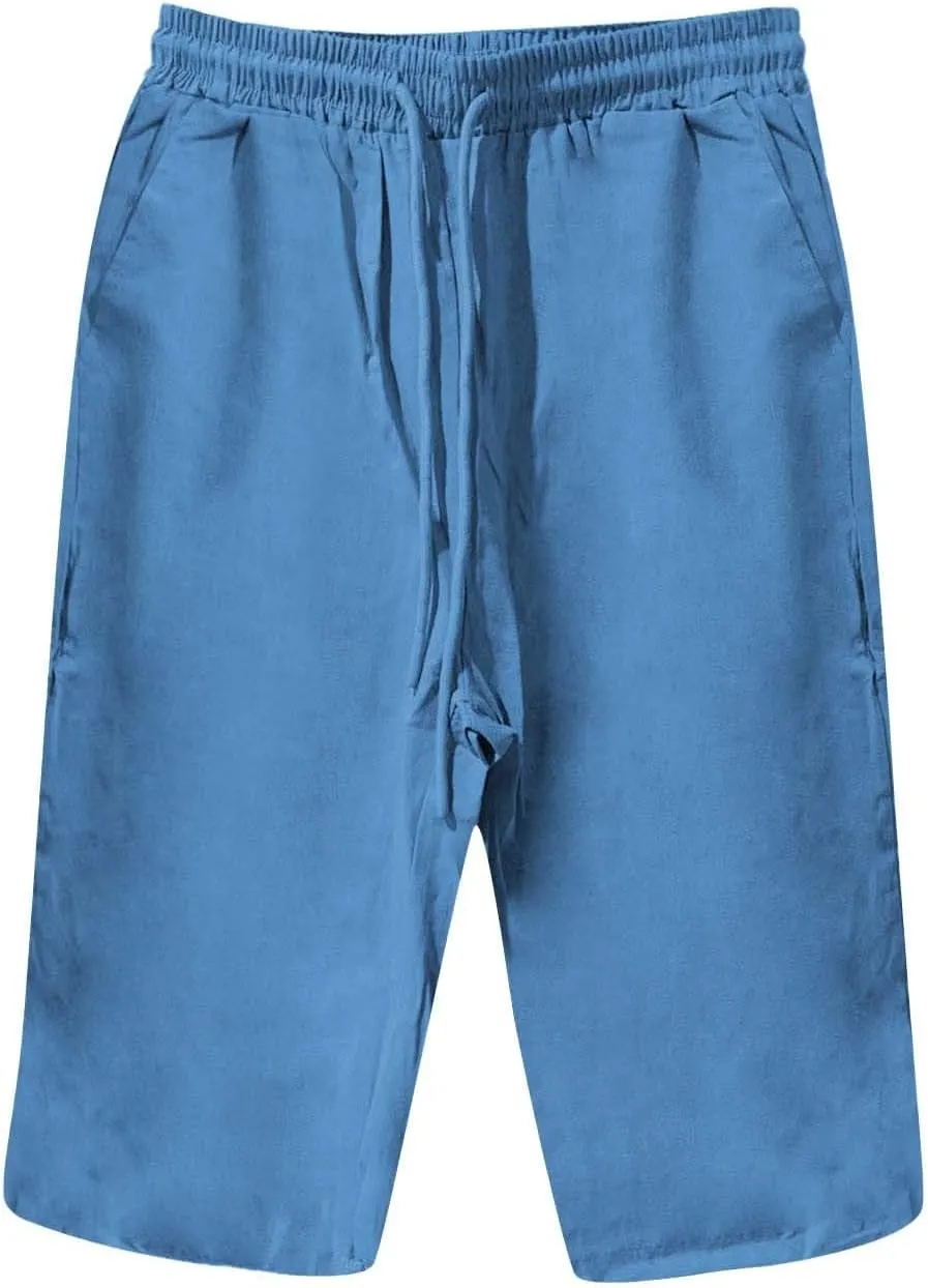 Women Linen Palazzo Pants Linen Vintage Floral Print Casual Pants  Perfect for Spring Loose Cotton Linen Palazzo Pants