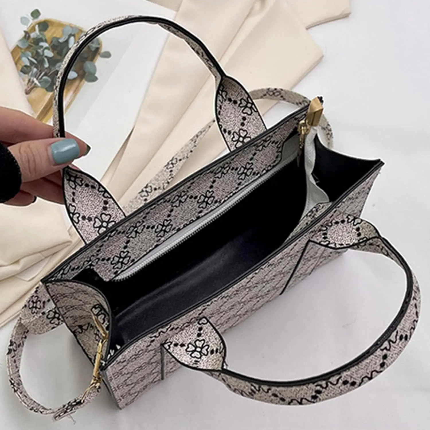 Women Tote Bag Handbags PU Leather Hobo Bag Shoulder Bags Top Handle Satchel Bag with Adjustable Shoulder Strap (Gray)