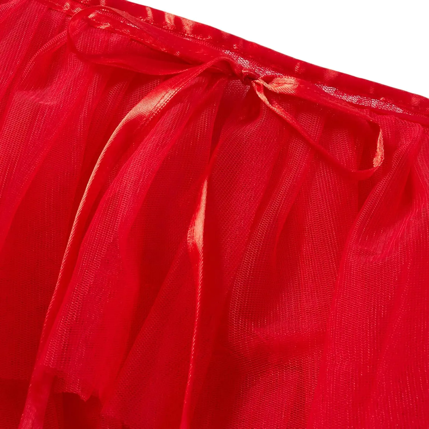 Women Tulle Tutu Long Skirts Wedding Party Cocktail Prom Bandage Mesh Overskirt Ruffled Steampunk Tie-on Bustle Skirt
