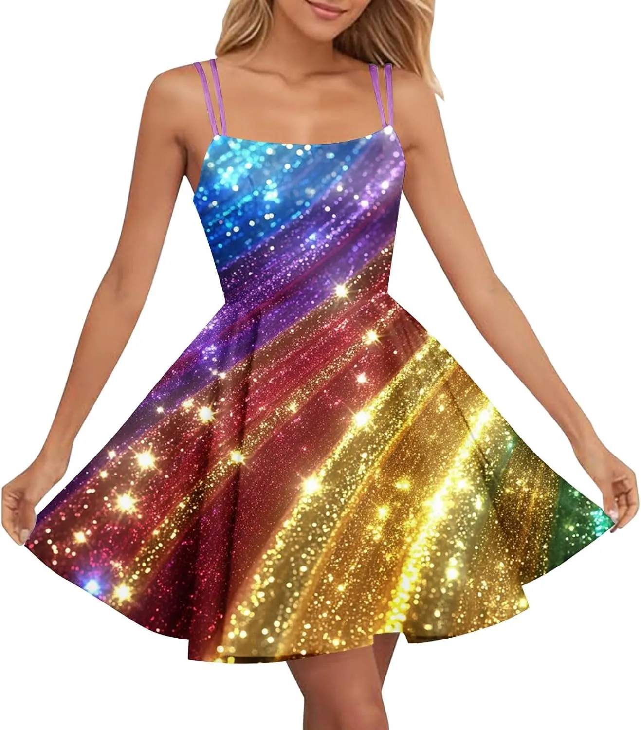 Women's Mardi Gras Dress Color Block Swing Maxi Dress Homecoming Dresses Holiday Carnival Formal Evening Dresses