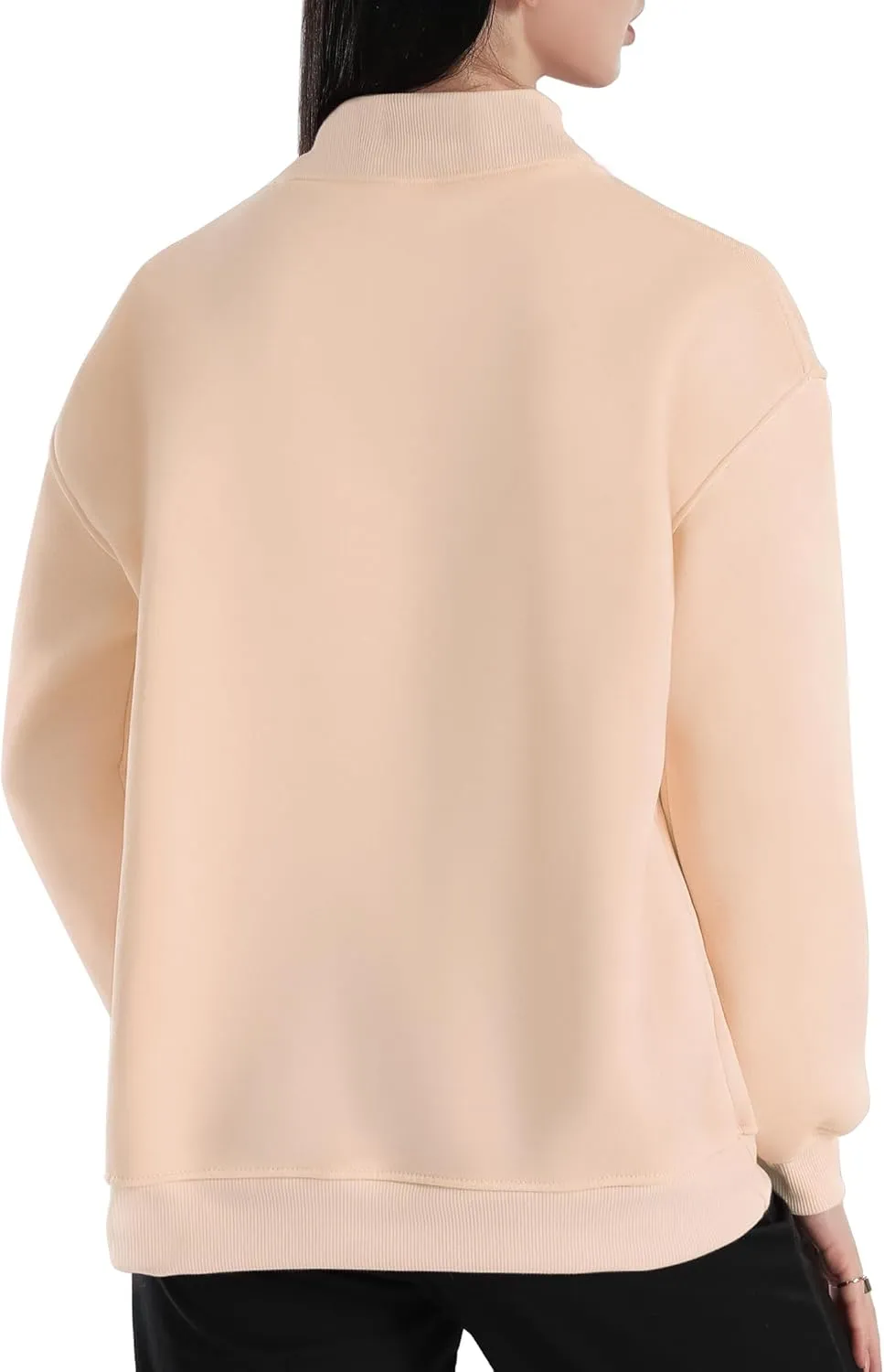Womens Oversized Crew Neck Sweatshirt Turtleneck Pullover Long Sleeve Cute Hoodies Winter Clothes For Women Tops