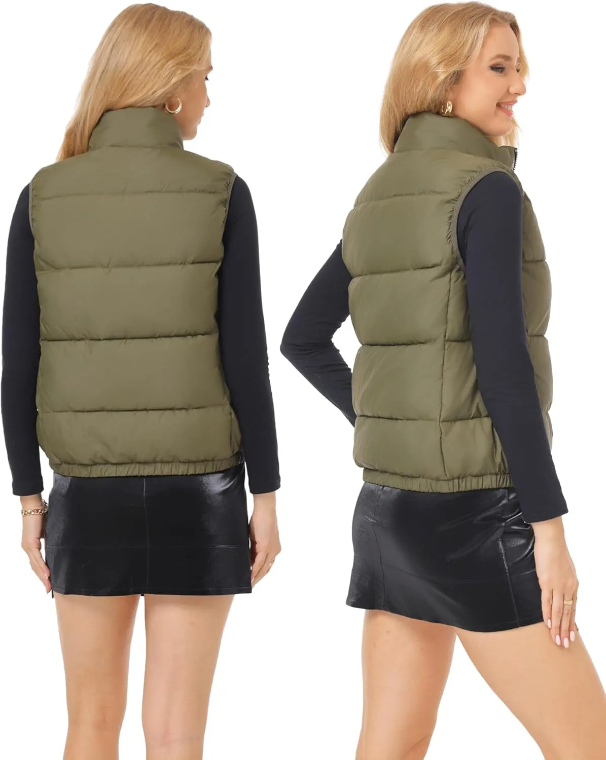 Women's Puffer Vest - Lightweight, Water Repellent, 4 Pockets, for Fall & Winter