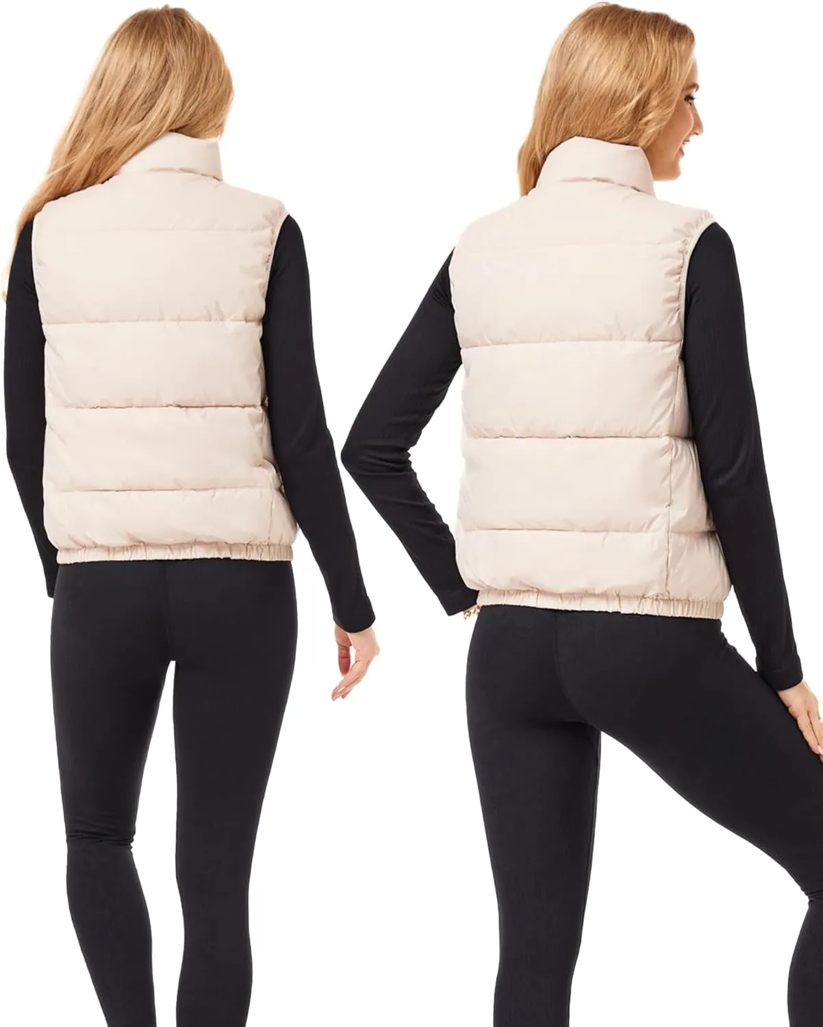 Women's Puffer Vest - Lightweight, Water Repellent, 4 Pockets, for Fall & Winter