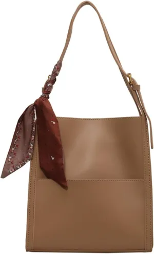 Women's Tote Handbags Large Capacity Work PU Leather Bucket Purse Designer Satchel Hobo Shoulder Bags